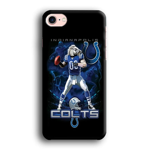 NFL Indianapolis Colts 001 iPhone 8 Case-Plastic / Full Wrap (3D Case)-Xtracase