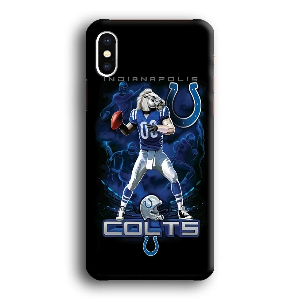NFL Indianapolis Colts 001 iPhone X Case-Plastic / Full Wrap (3D Case)-Xtracase