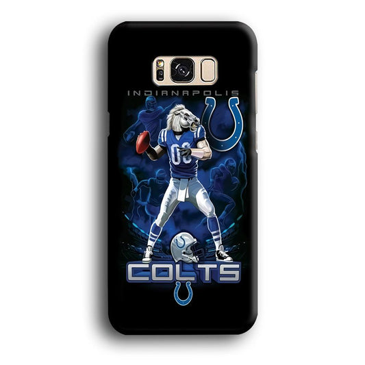 NFL Indianapolis Colts 001 Samsung Galaxy S8 Case-Plastic / Full Wrap (3D Case)-Xtracase