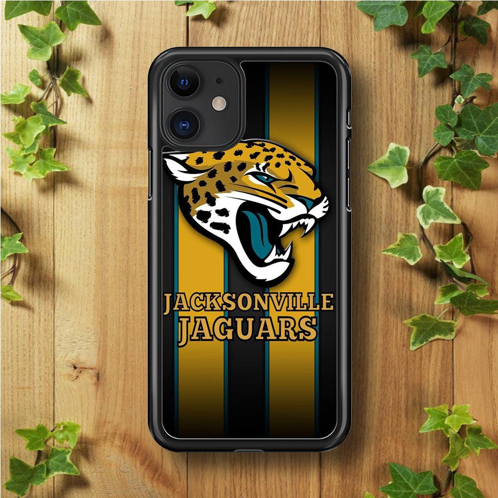 NFL Jacksonville Jaguars 001 iPhone 11 Case-Rubber / Black (2D Case)-Xtracase