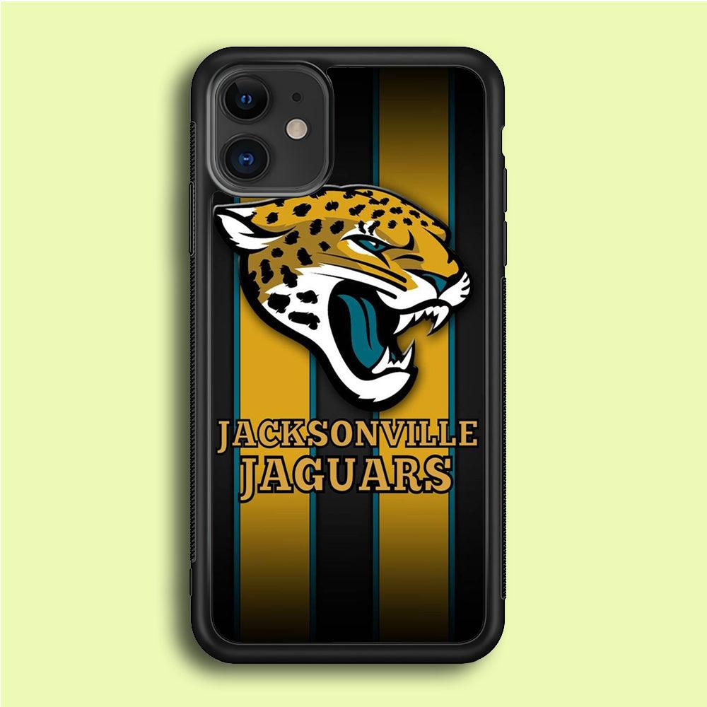 NFL Jacksonville Jaguars 001 iPhone 12 Mini Case-Rubber / Black (2D Case)-Xtracase