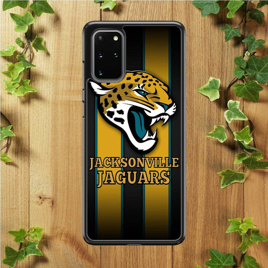 NFL Jacksonville Jaguars 001 Samsung Galaxy S20 Plus Case-Rubber / White (2D Case)-Xtracase