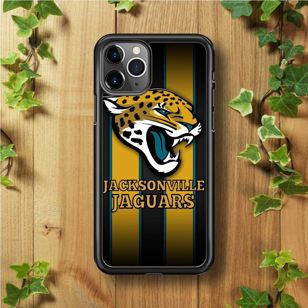 NFL Jacksonville Jaguars 001 iPhone 11 Pro Case-Rubber / Black (2D Case)-Xtracase