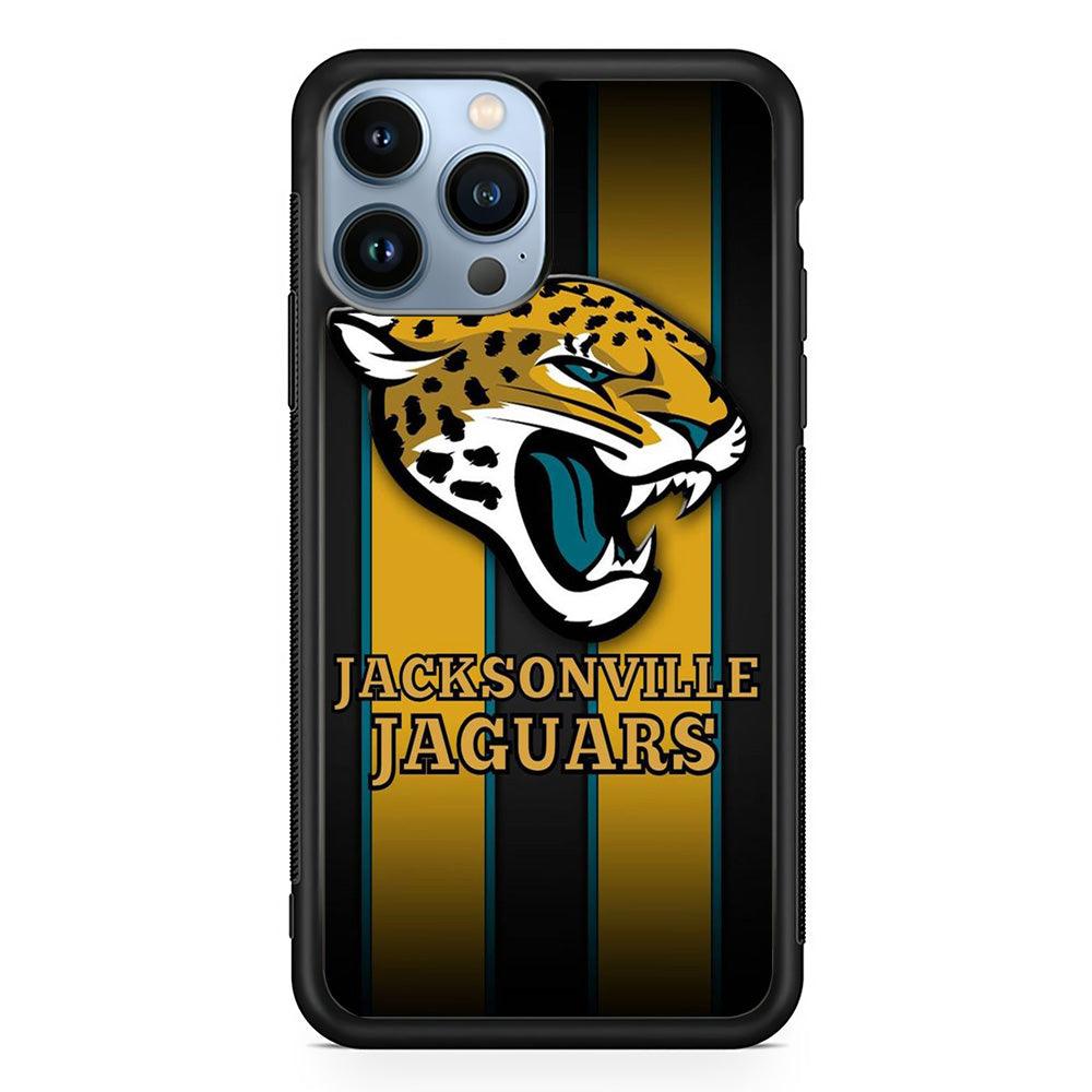 NFL Jacksonville Jaguars 001 iPhone 13 Pro Case-Rubber / Black (2D Case)-Xtracase
