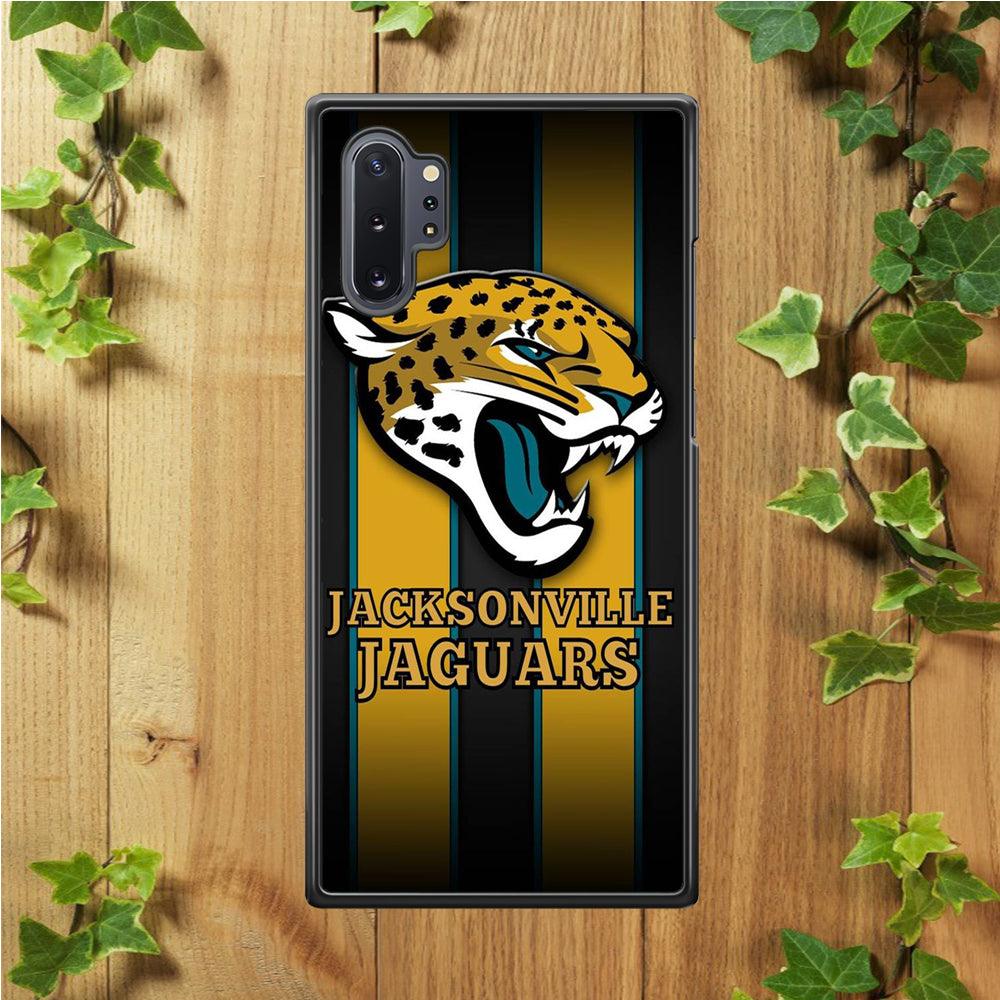 NFL Jacksonville Jaguars 001 Samsung Galaxy Note 10 Plus Case-Rubber / White (2D Case)-Xtracase