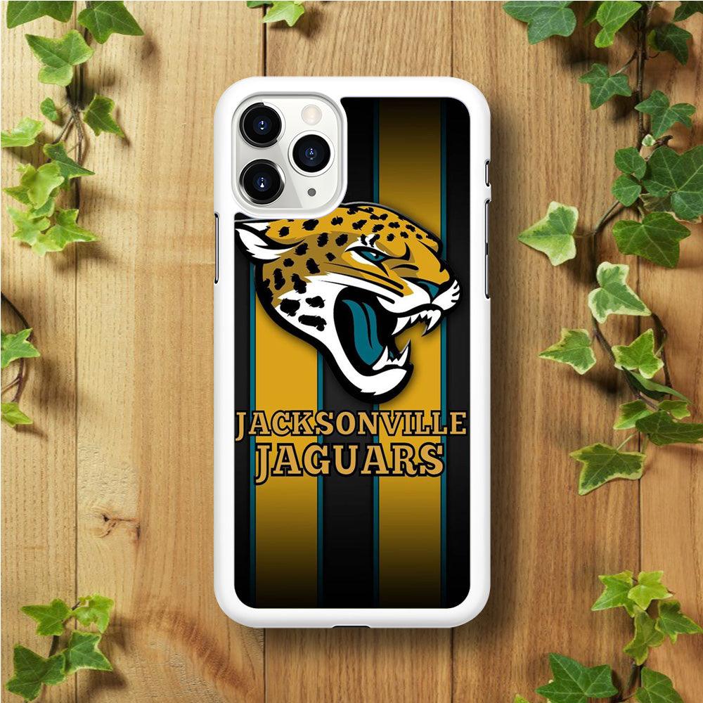 NFL Jacksonville Jaguars 001 iPhone 11 Pro Case-Rubber / White (2D Case)-Xtracase