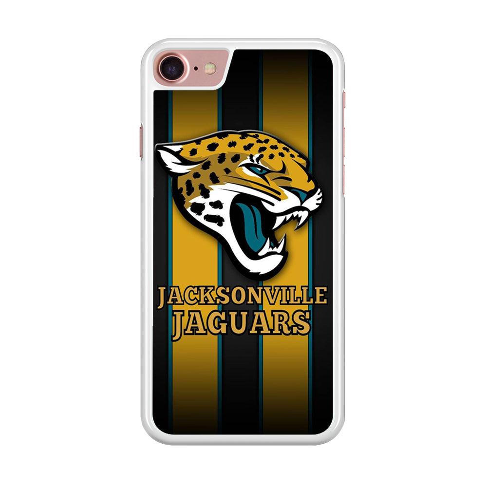 NFL Jacksonville Jaguars 001 iPhone SE 2020 Case-Rubber / White (2D Case)-Xtracase