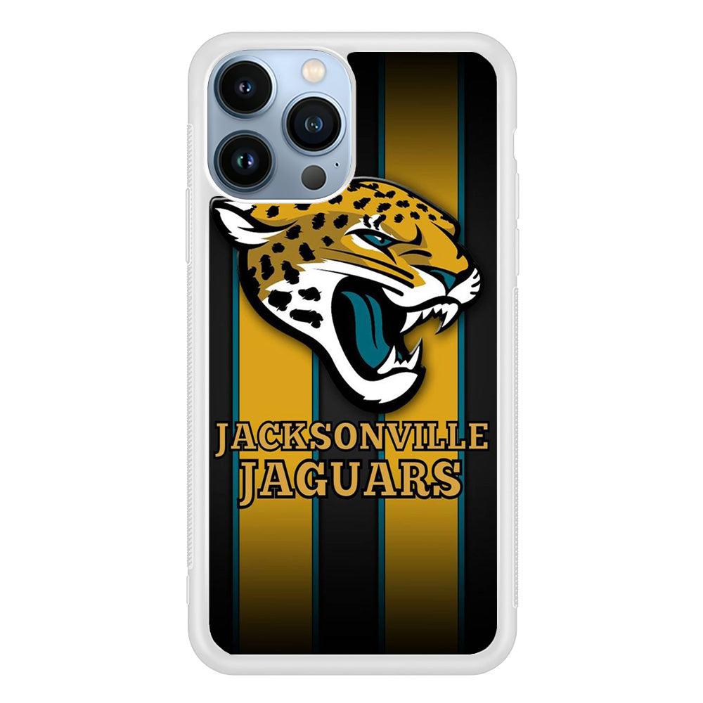 NFL Jacksonville Jaguars 001 iPhone 13 Pro Max Case-Rubber / White (2D Case)-Xtracase
