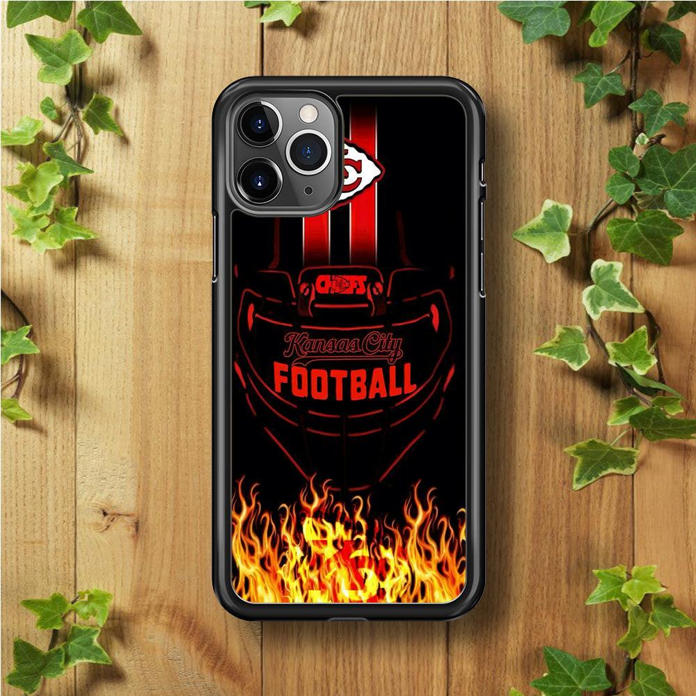 NFL Kansas City Chiefs 001 iPhone 11 Pro Case-Rubber / Black (2D Case)-Xtracase