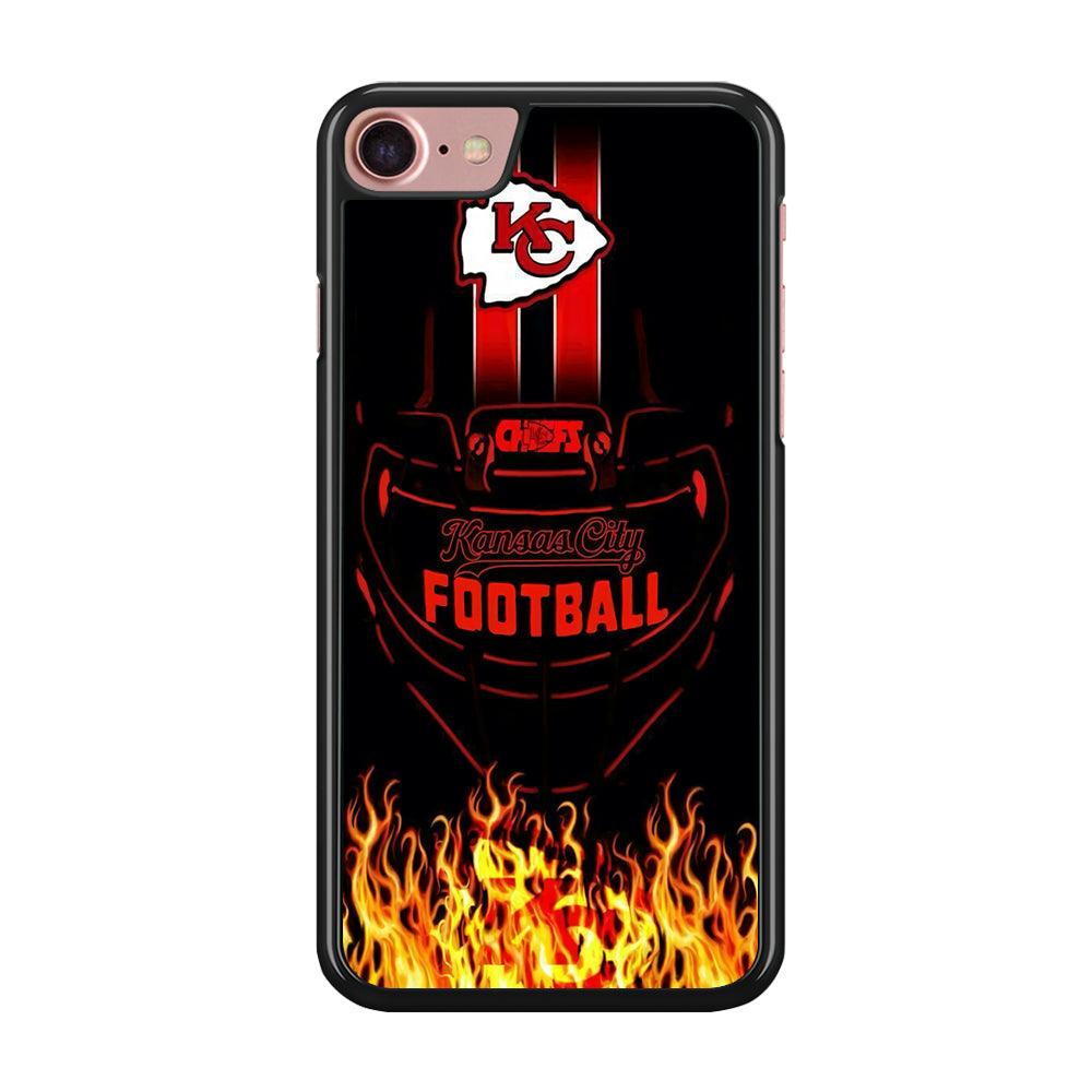NFL Kansas City Chiefs 001 iPhone SE 2020 Case-Rubber / Black (2D Case)-Xtracase