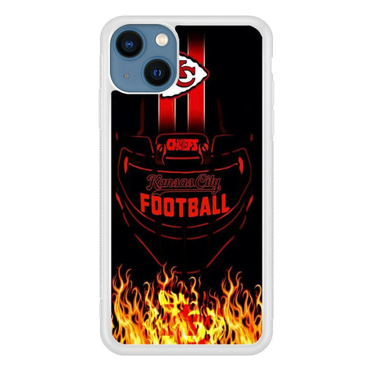 NFL Kansas City Chiefs 001 iPhone 13 Mini Case-Rubber / White (2D Case)-Xtracase