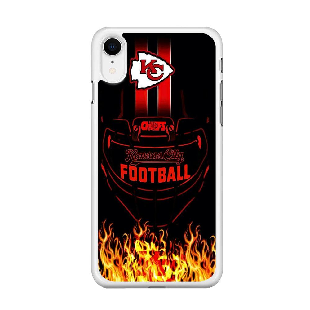 NFL Kansas City Chiefs 001 iPhone XR Case-Rubber / White (2D Case)-Xtracase