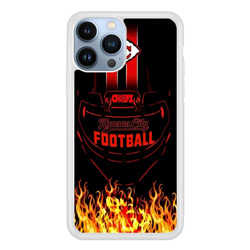 NFL Kansas City Chiefs 001 iPhone 13 Pro Case-Rubber / White (2D Case)-Xtracase