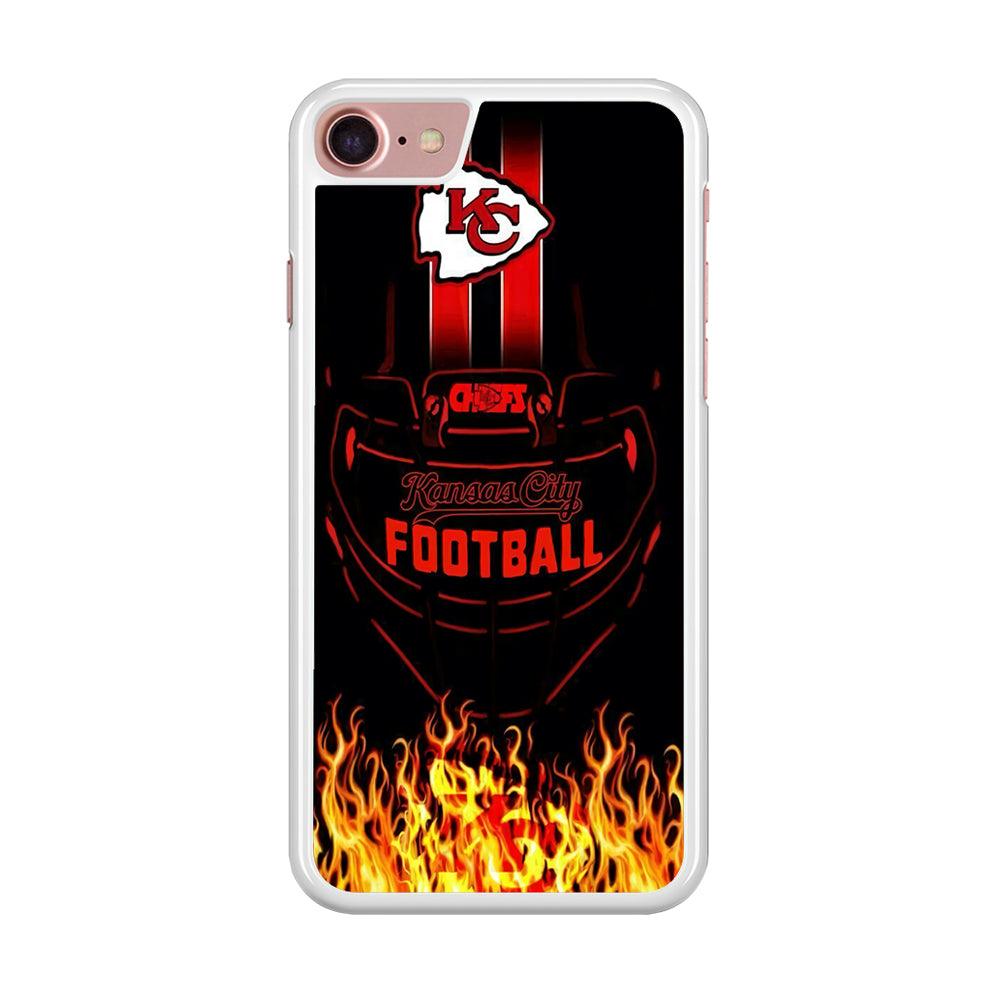 NFL Kansas City Chiefs 001 iPhone SE 2020 Case-Rubber / White (2D Case)-Xtracase
