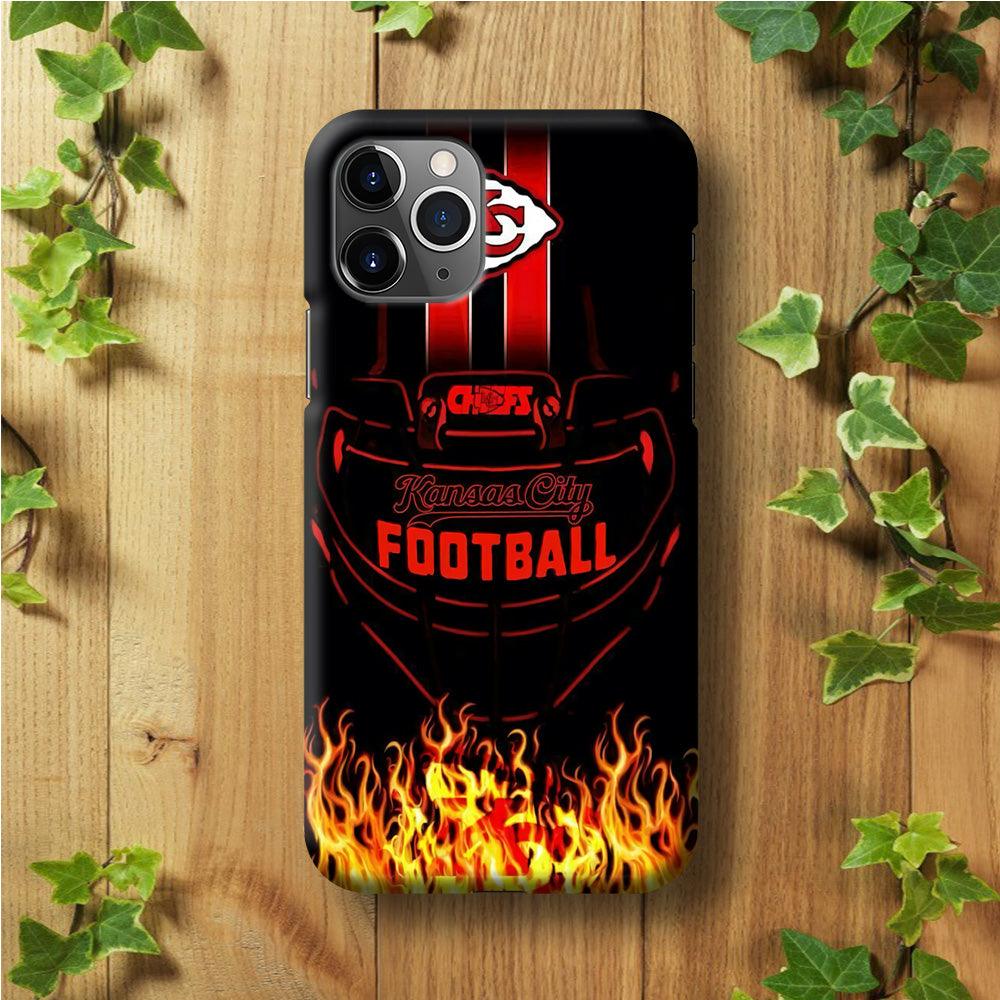 NFL Kansas City Chiefs 001 iPhone 11 Pro Max Case-Rubber / Black (2D Case)-Xtracase