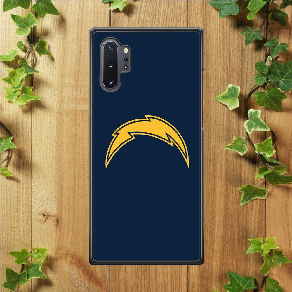 NFL Los Angeles Chargers 001 Samsung Galaxy Note 10 Plus Case-Rubber / White (2D Case)-Xtracase