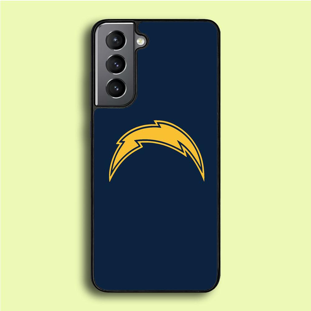 NFL Los Angeles Chargers 001 Samsung Galaxy S21 Plus Case-Rubber / Black (2D Case)-Xtracase