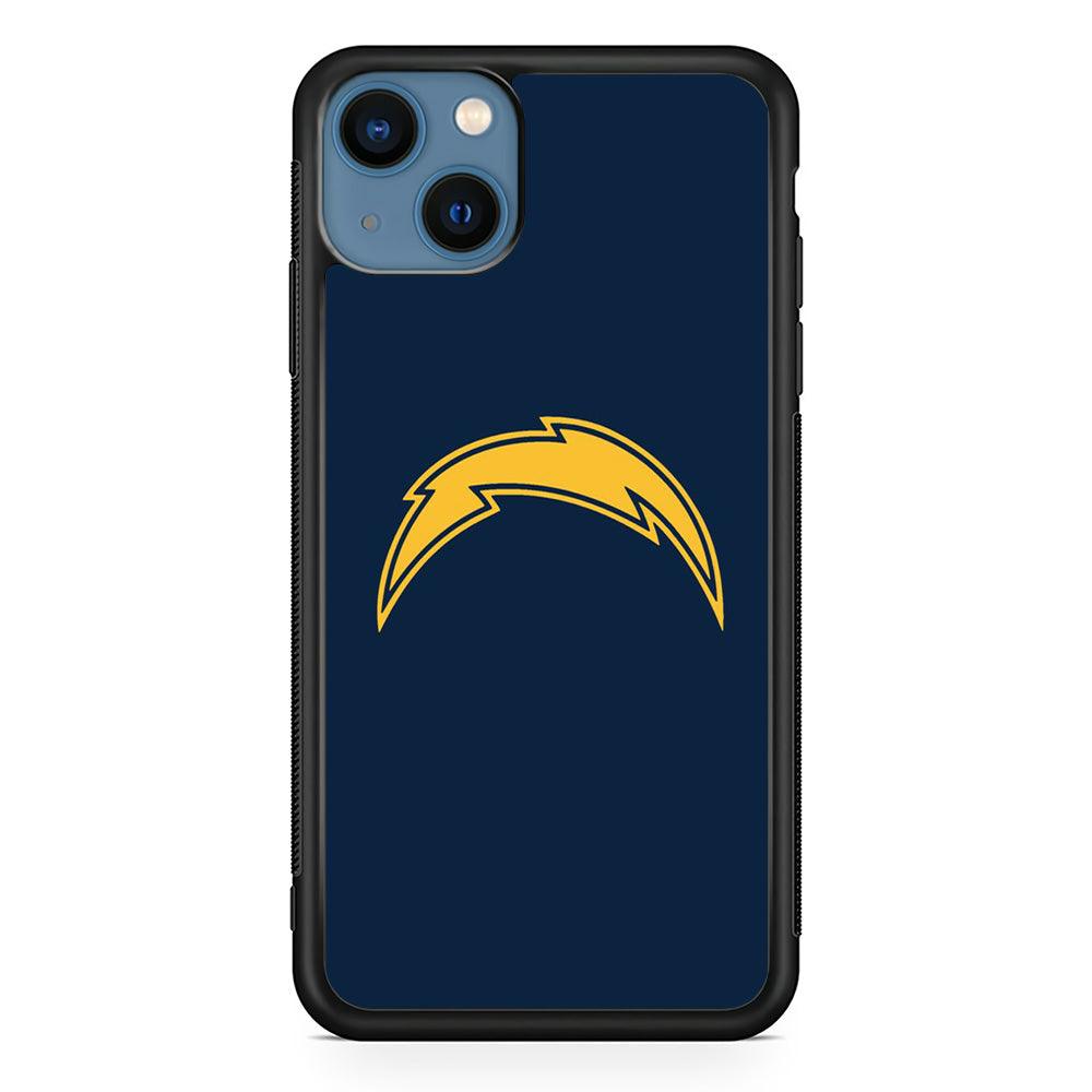 NFL Los Angeles Chargers 001 iPhone 13 Case-Rubber / Black (2D Case)-Xtracase