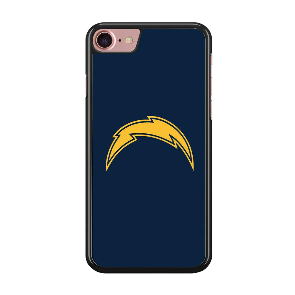 NFL Los Angeles Chargers 001 iPhone SE 2020 Case-Rubber / Black (2D Case)-Xtracase