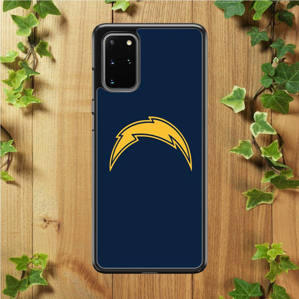 NFL Los Angeles Chargers 001 Samsung Galaxy S20 Plus Case-Rubber / White (2D Case)-Xtracase