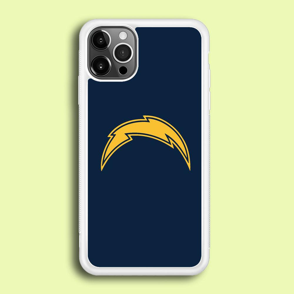 NFL Los Angeles Chargers 001 iPhone 12 Pro Case-Rubber / White (2D Case)-Xtracase