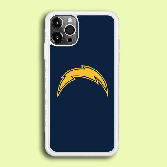 NFL Los Angeles Chargers 001 iPhone 12 Pro Case-Rubber / White (2D Case)-Xtracase