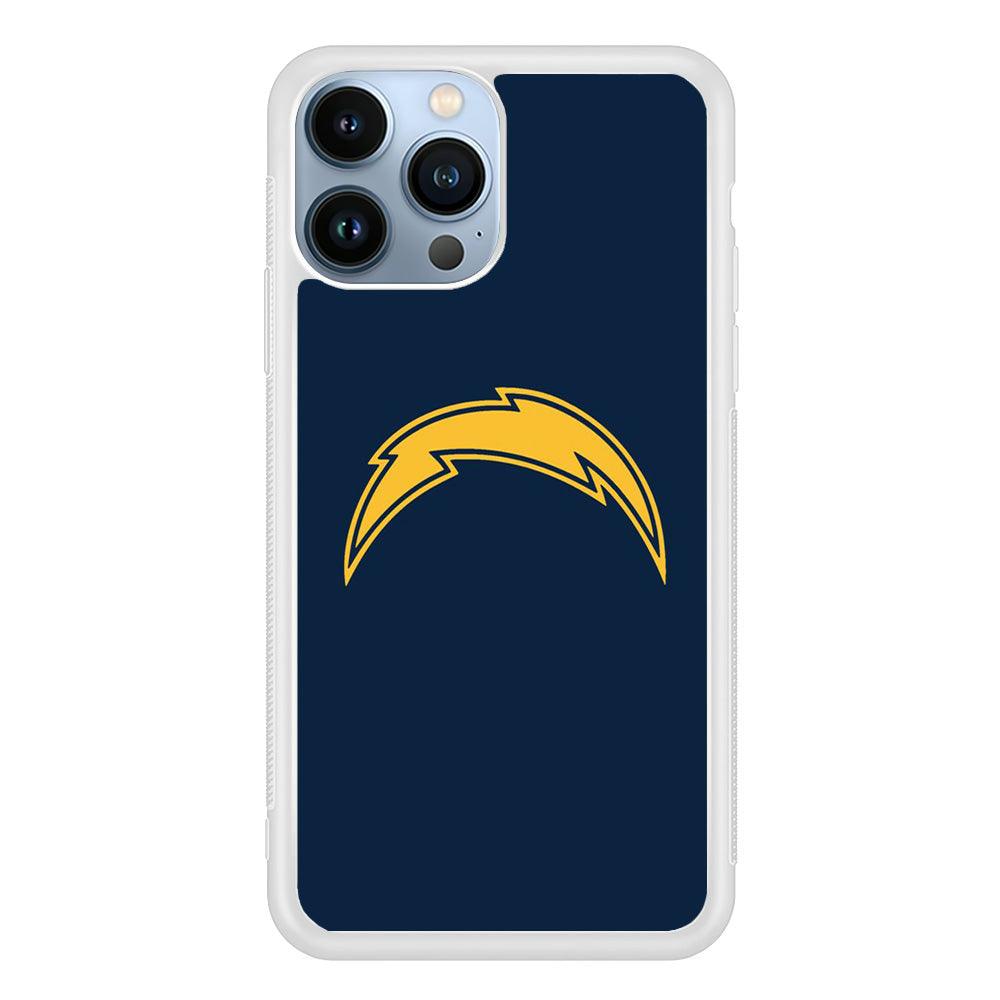 NFL Los Angeles Chargers 001 iPhone 13 Pro Max Case-Rubber / White (2D Case)-Xtracase