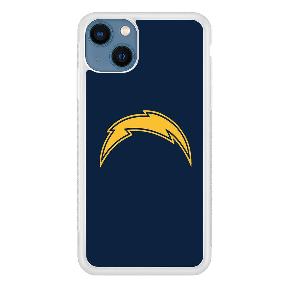 NFL Los Angeles Chargers 001 iPhone 13 Case-Rubber / White (2D Case)-Xtracase