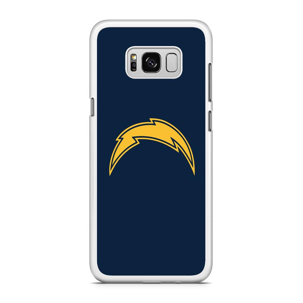 NFL Los Angeles Chargers 001 Samsung Galaxy S8 Plus Case-Rubber / White (2D Case)-Xtracase