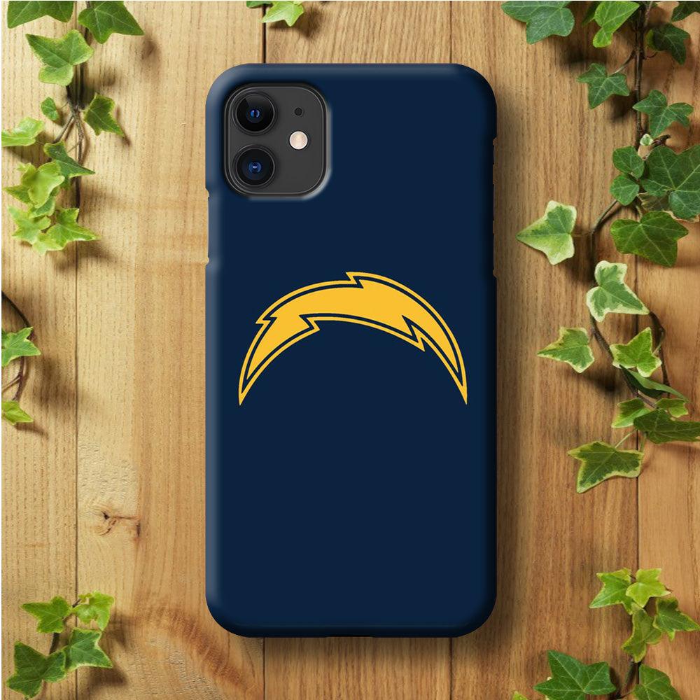 NFL Los Angeles Chargers 001 iPhone 11 Case-Plastic / Full Wrap (3D Case)-Xtracase