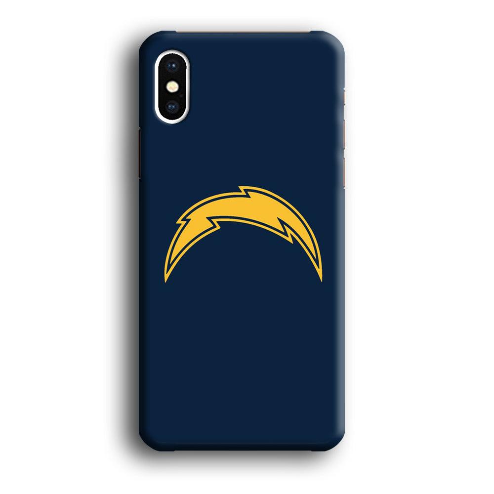 NFL Los Angeles Chargers 001 iPhone Xs Max Case-Plastic / Full Wrap (3D Case)-Xtracase