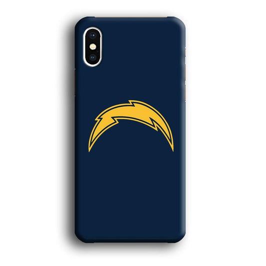 NFL Los Angeles Chargers 001 iPhone Xs Case-Plastic / Full Wrap (3D Case)-Xtracase