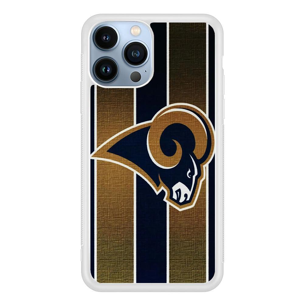 NFL Los Angeles Rams 001 iPhone 13 Pro Case-Rubber / White (2D Case)-Xtracase