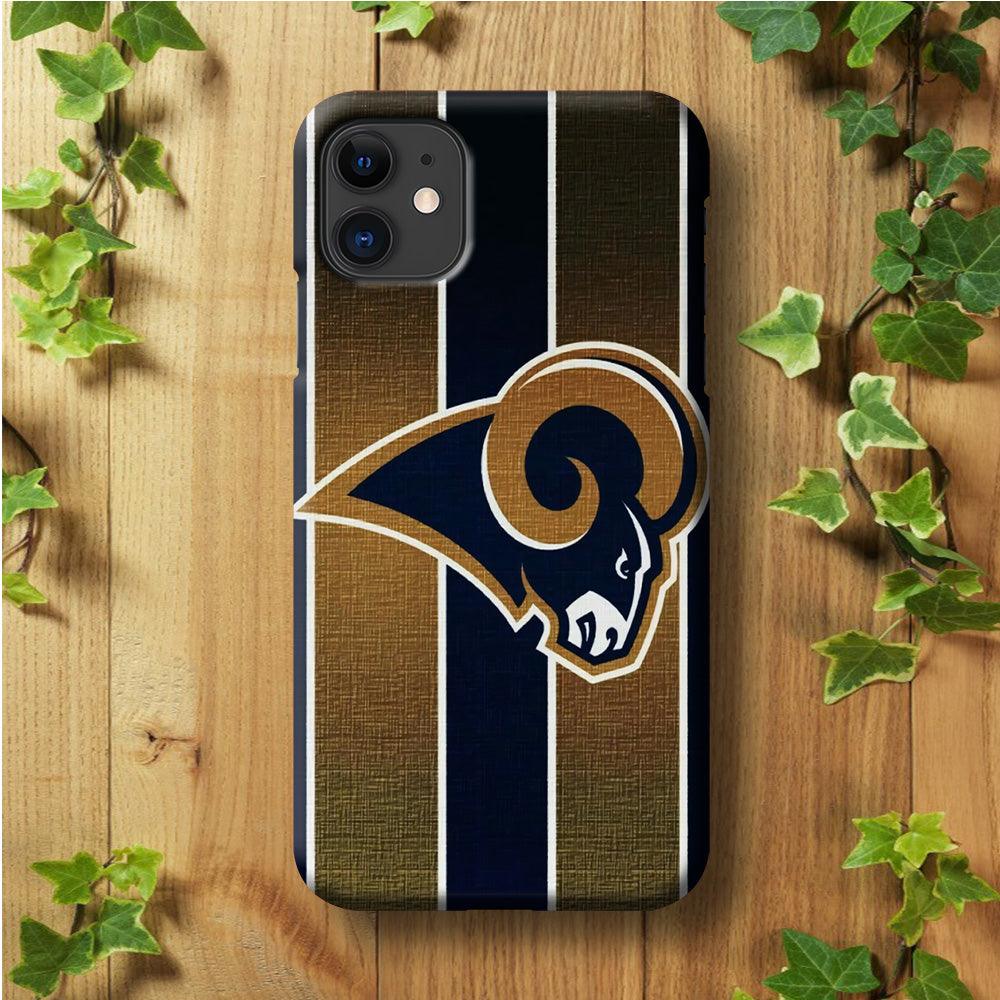 NFL Los Angeles Rams 001 iPhone 11 Case-Plastic / Full Wrap (3D Case)-Xtracase