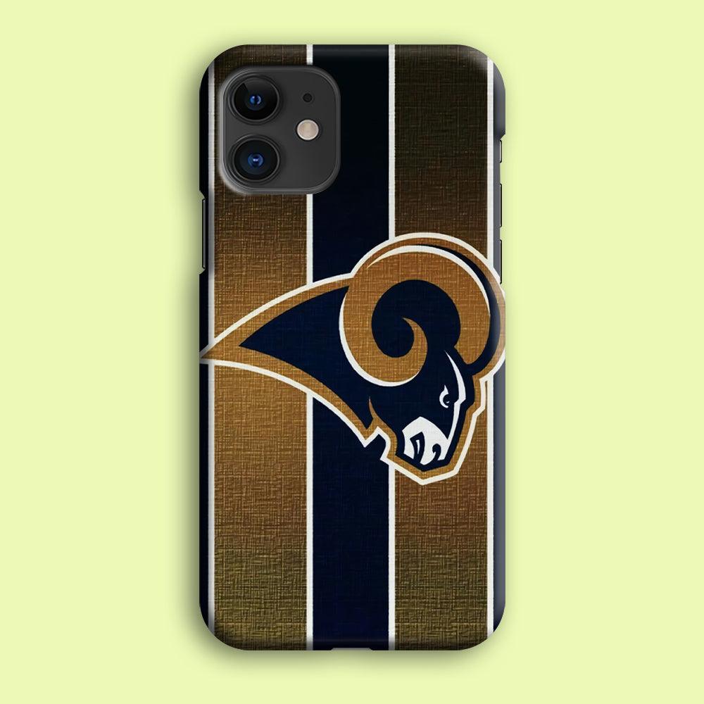 NFL Los Angeles Rams 001 iPhone 12 Mini Case-Plastic / Full Wrap (3D Case)-Xtracase