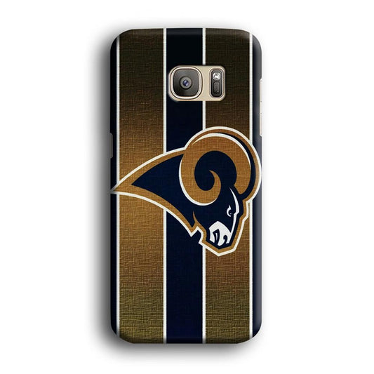 NFL Los Angeles Rams 001 Samsung Galaxy S7 Edge Case-Plastic / Full Wrap (3D Case)-Xtracase