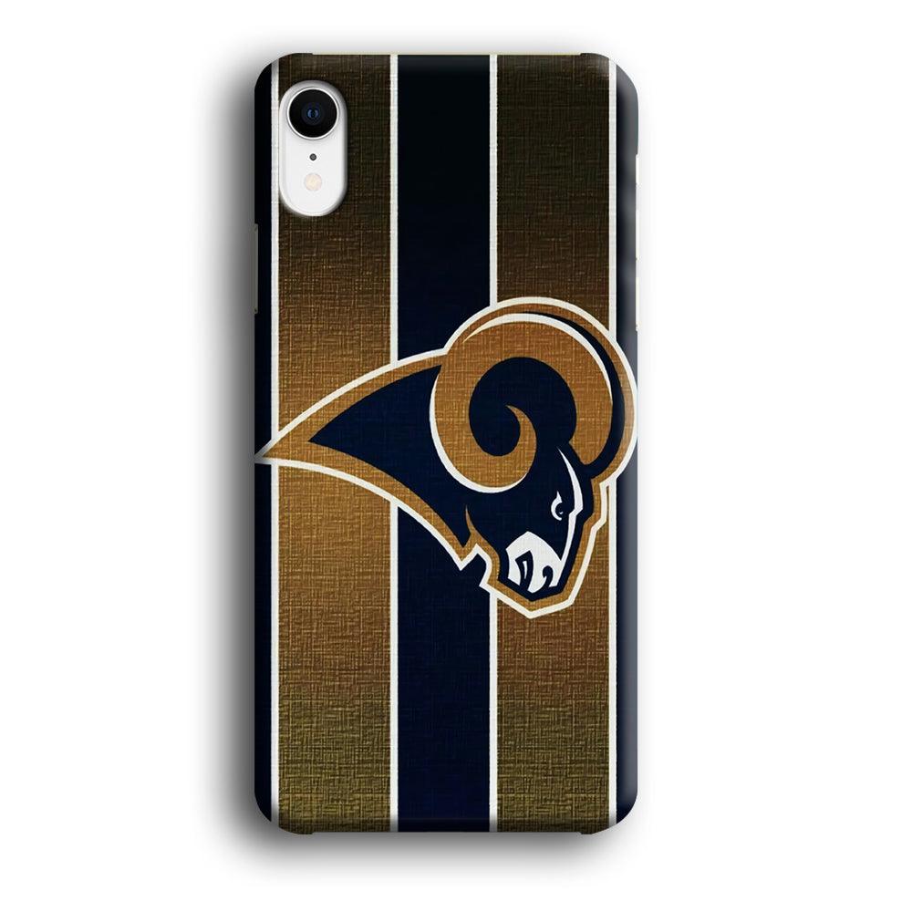 NFL Los Angeles Rams 001 iPhone XR Case-Plastic / Full Wrap (3D Case)-Xtracase