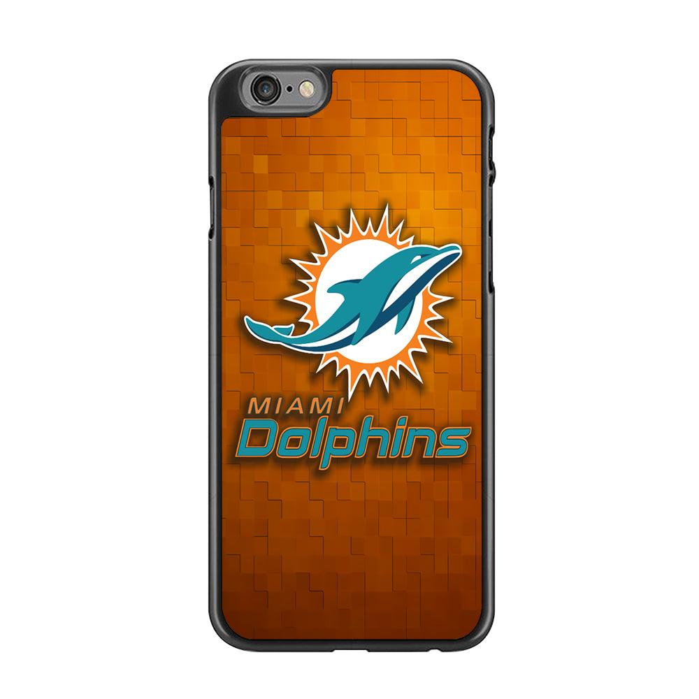 NFL Miami Dolphins 001 iPhone 6 Plus | 6s Plus Case-Rubber / Black (2D Case)-Xtracase