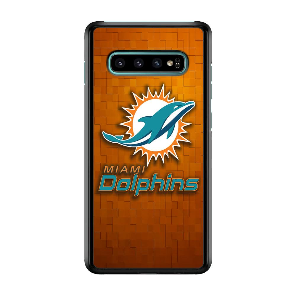 NFL Miami Dolphins 001 Samsung Galaxy S10 Case-Plastic / Full Wrap (3D Case)-Xtracase