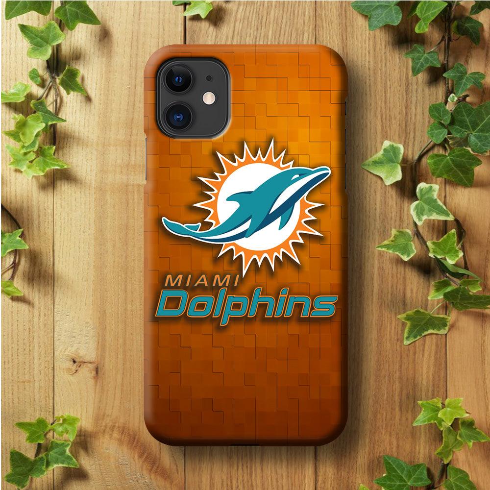 NFL Miami Dolphins 001 iPhone 11 Case-Plastic / Full Wrap (3D Case)-Xtracase
