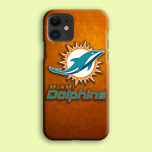 NFL Miami Dolphins 001 iPhone 12 Case-Plastic / Full Wrap (3D Case)-Xtracase