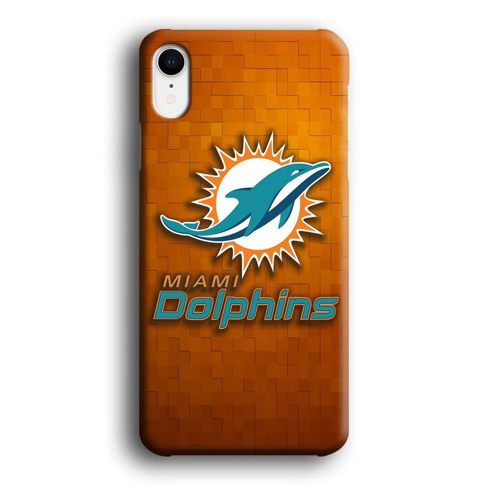 NFL Miami Dolphins 001 iPhone XR Case-Plastic / Full Wrap (3D Case)-Xtracase
