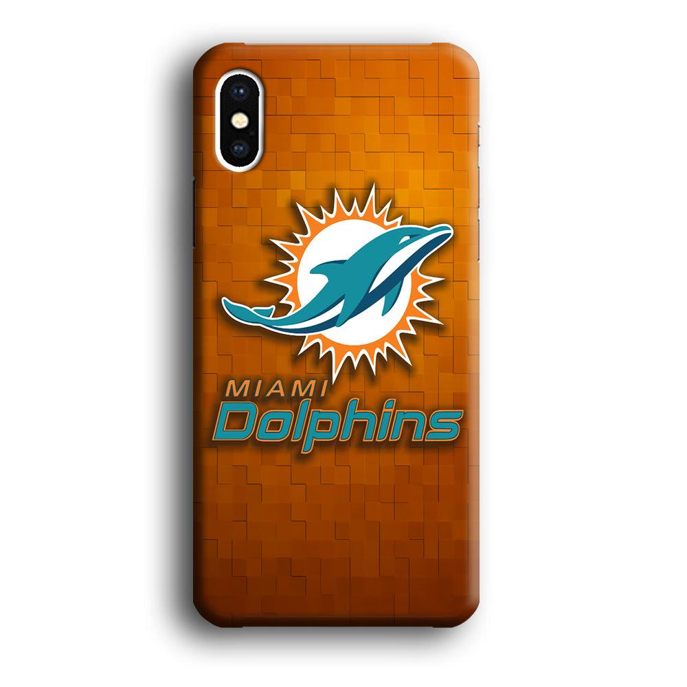 NFL Miami Dolphins 001 iPhone X Case-Plastic / Full Wrap (3D Case)-Xtracase