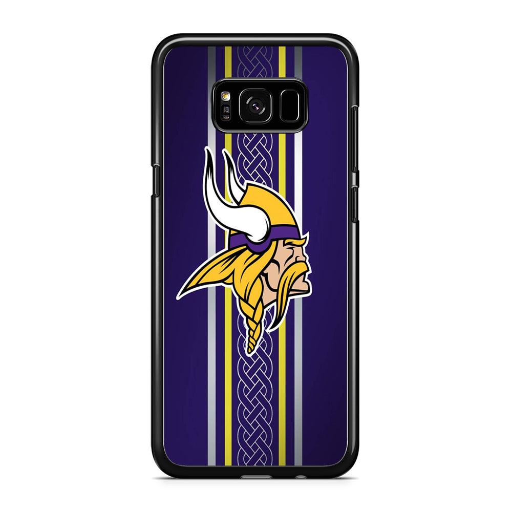 NFL Minnesota Vikings 001 Samsung Galaxy S8 Plus Case-Rubber / Black (2D Case)-Xtracase