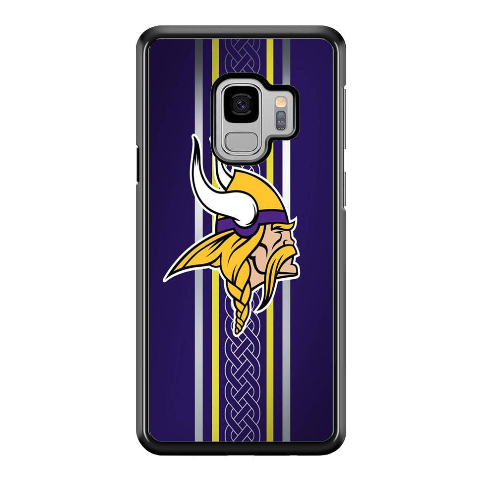 NFL Minnesota Vikings 001 Samsung Galaxy S9 Case-Plastic / Full Wrap (3D Case)-Xtracase
