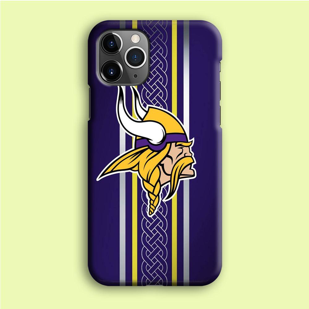 NFL Minnesota Vikings 001 iPhone 12 Pro Case-Plastic / Full Wrap (3D Case)-Xtracase