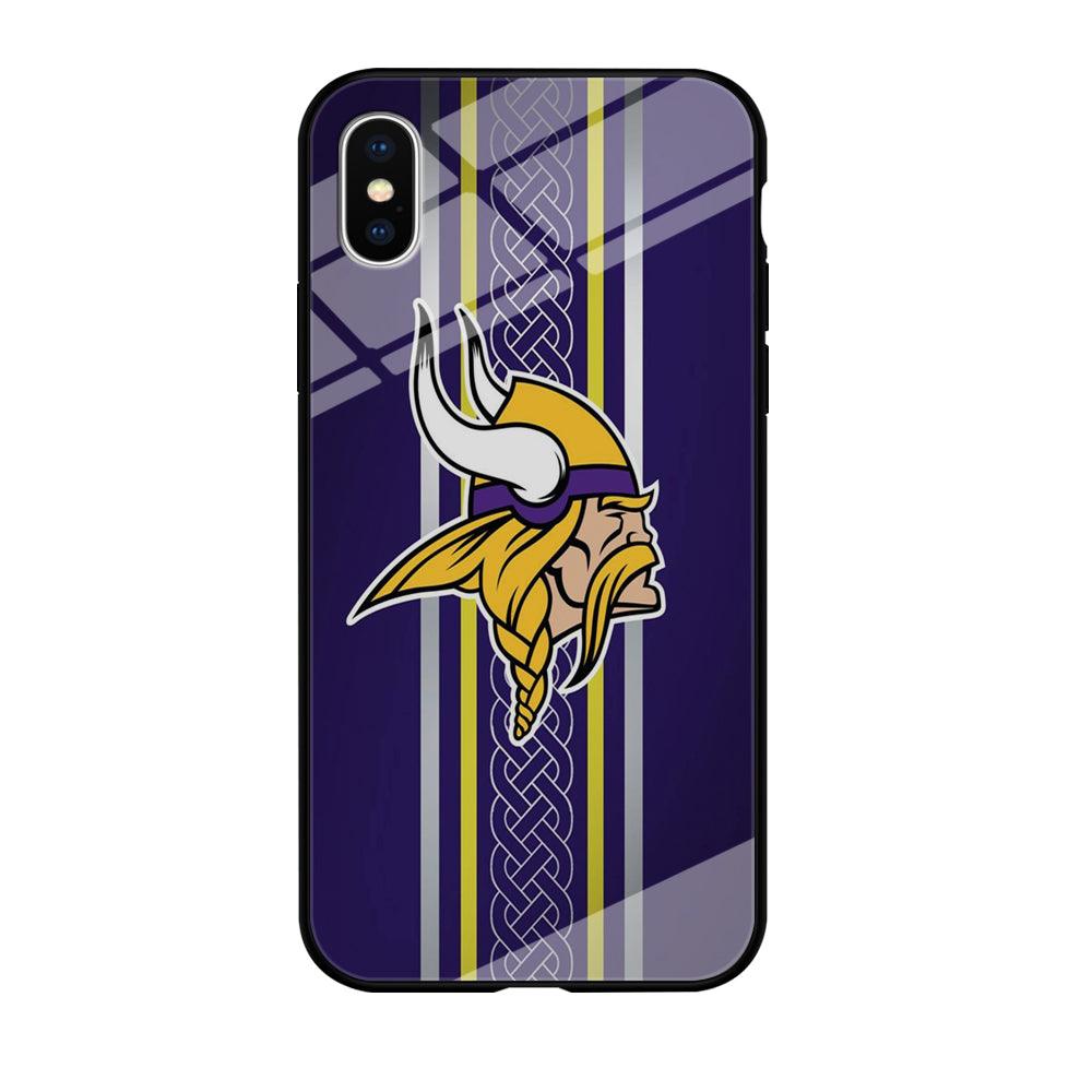 NFL Minnesota Vikings 001 iPhone X Case-Tempered Glass Case-Xtracase