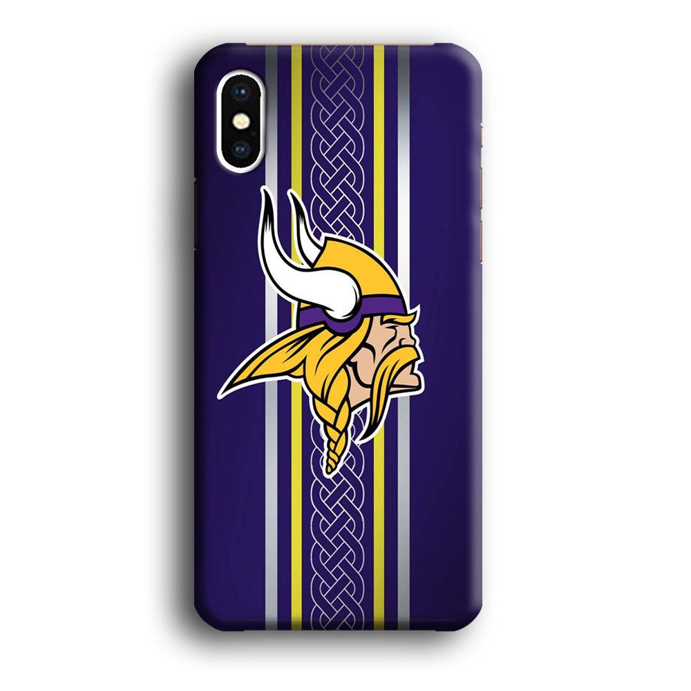 NFL Minnesota Vikings 001 iPhone X Case-Plastic / Full Wrap (3D Case)-Xtracase
