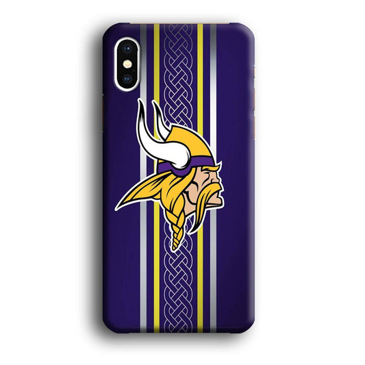 NFL Minnesota Vikings 001 iPhone X Case-Plastic / Full Wrap (3D Case)-Xtracase