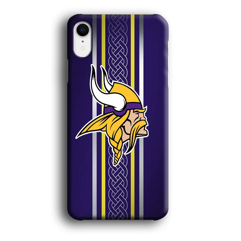 NFL Minnesota Vikings 001 iPhone XR Case-Plastic / Full Wrap (3D Case)-Xtracase